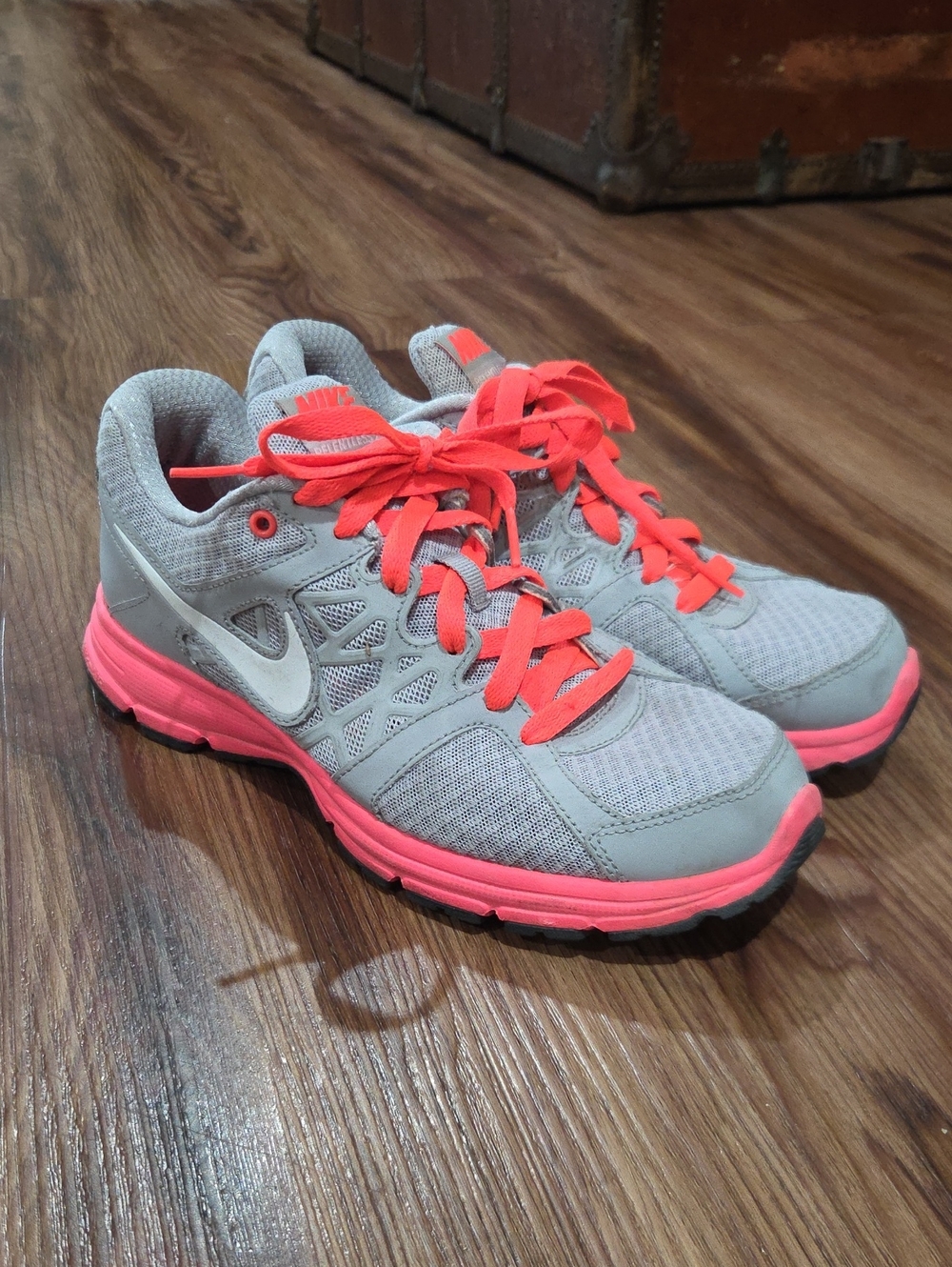 Nike Women’s Athletic Shoes - Gray with Coral Pink Accents